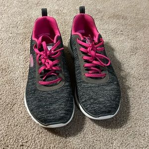 Skechers pink & grey size 8 shoes
